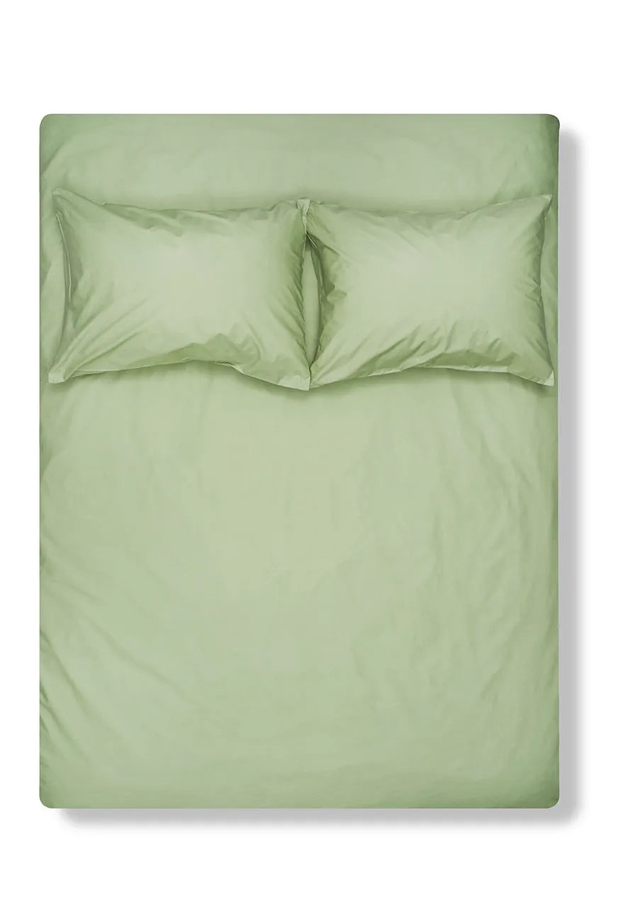 Pima Cotton Percale Bedding in Lotus Green Color