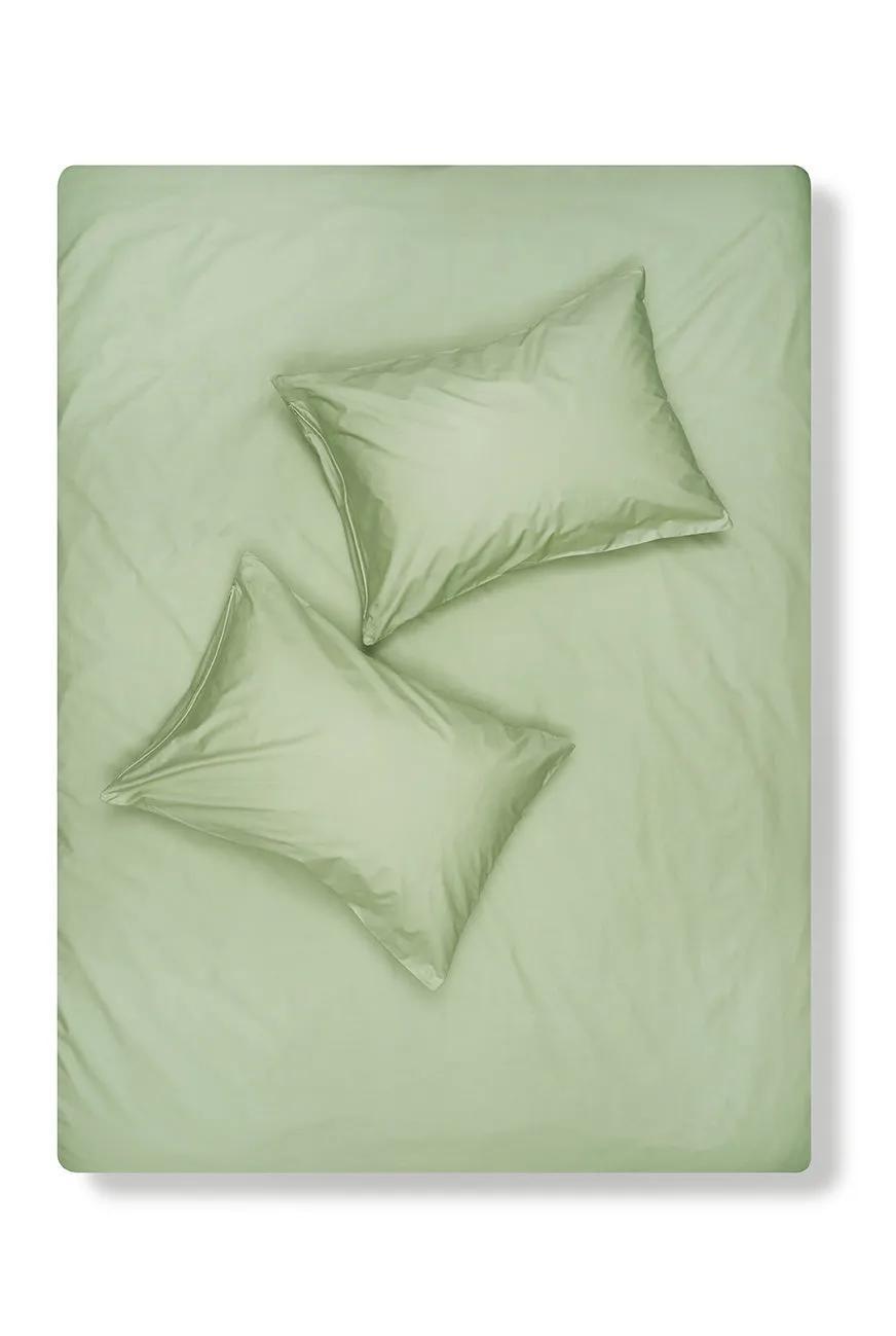 Pima Cotton Percale Bedding in Lotus Green Color