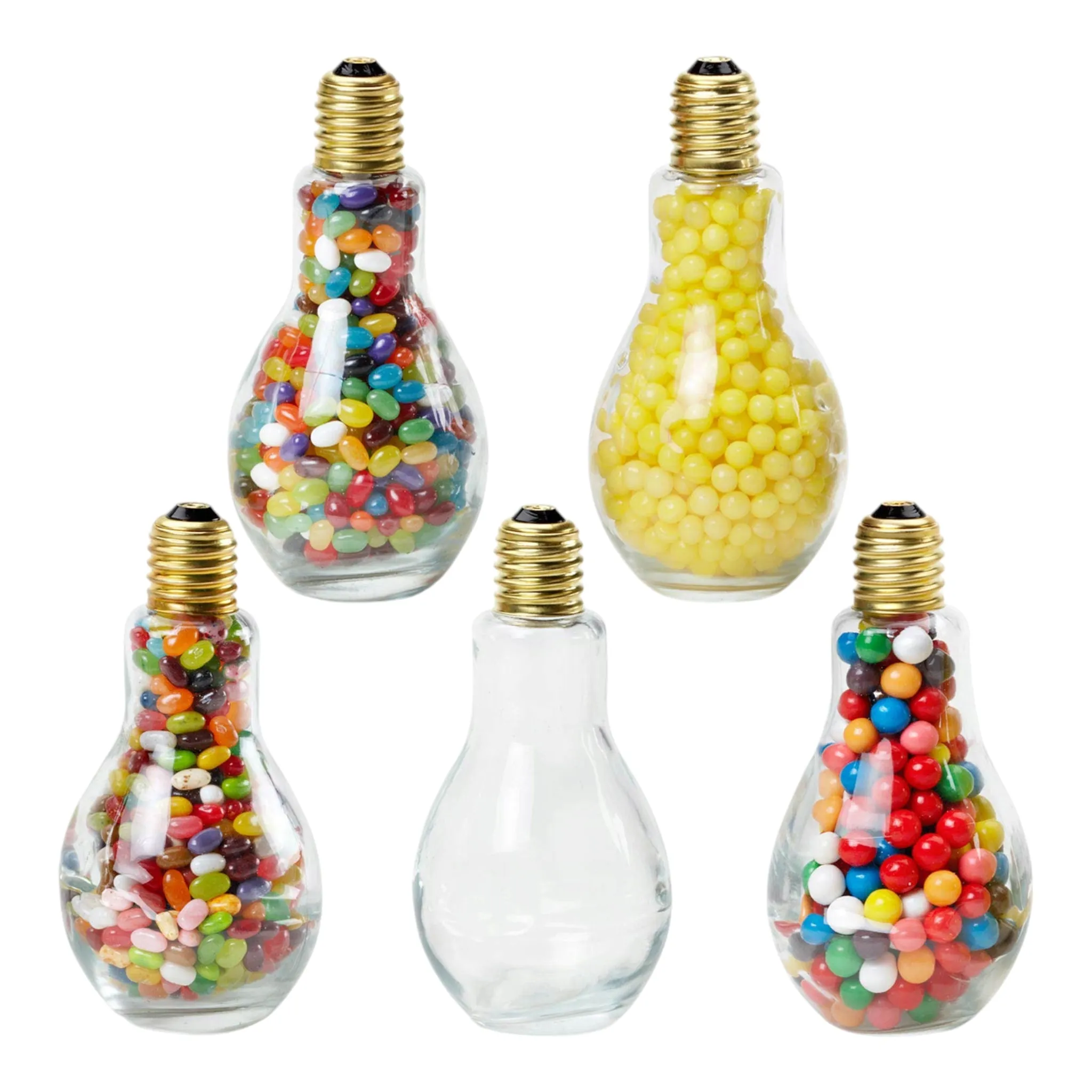 Plastic Light Bulb Shape Plastic Jar Big ±450ml with Led Light