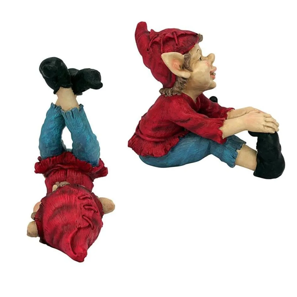 Playful Gnomes  Garden Statues Set of Two