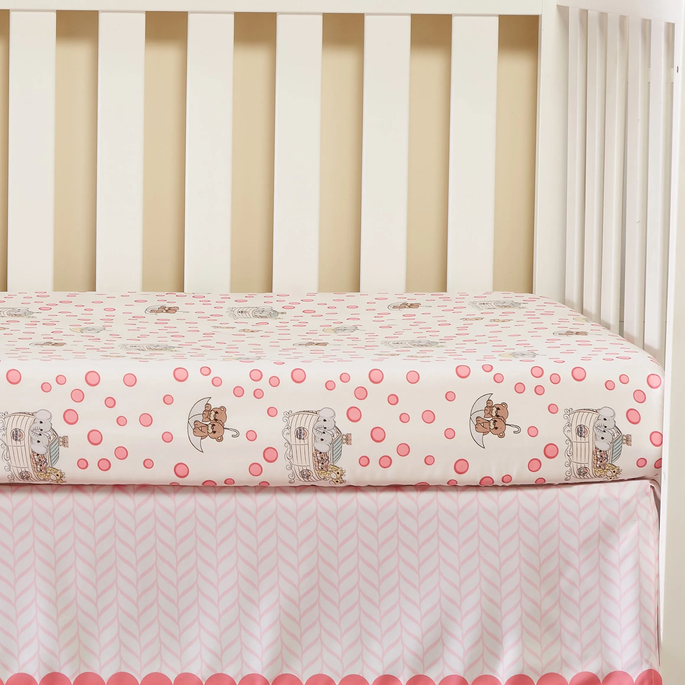 Precious Moments Girls 4 Pc Crib Bedding Set