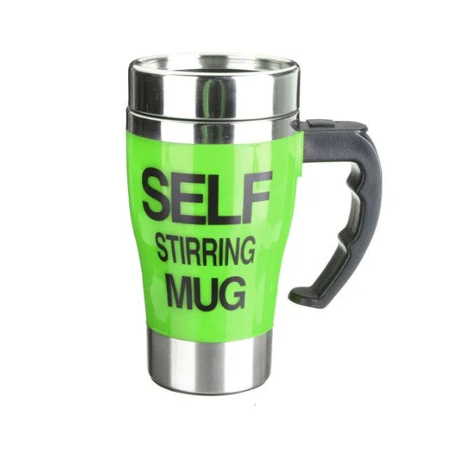 Premium Stainless Steel Self Stirring Automatic Coffee Mixing Battery Powered Mug Cup