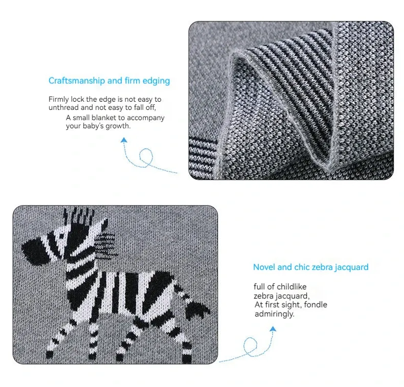 "Zebra Baby" Print Baby's Blanket