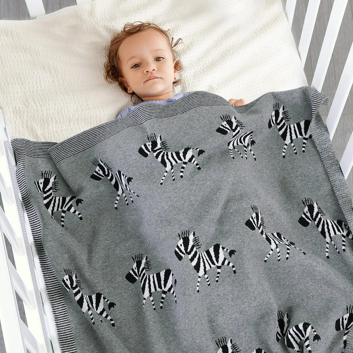 "Zebra Baby" Print Baby's Blanket