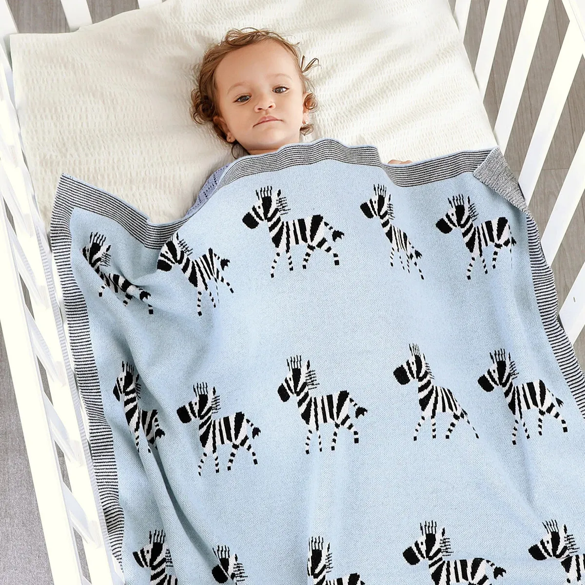 "Zebra Baby" Print Baby's Blanket