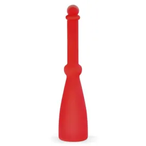 Red Frosted Glass Bottle