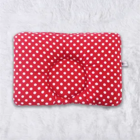 Red Polka New Born Pillow | Baby Pillow | Head Shaping Pillow