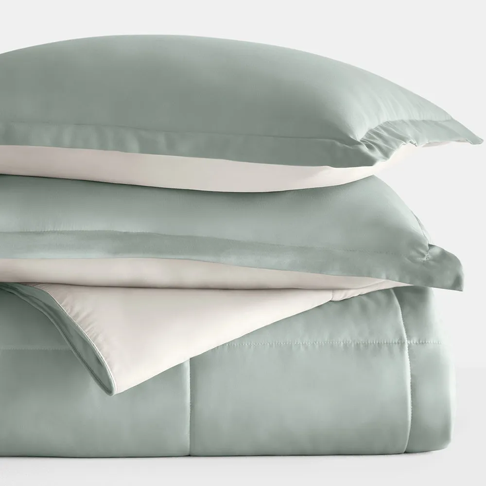 Reversible Down-Alternative Comforter Set Sale