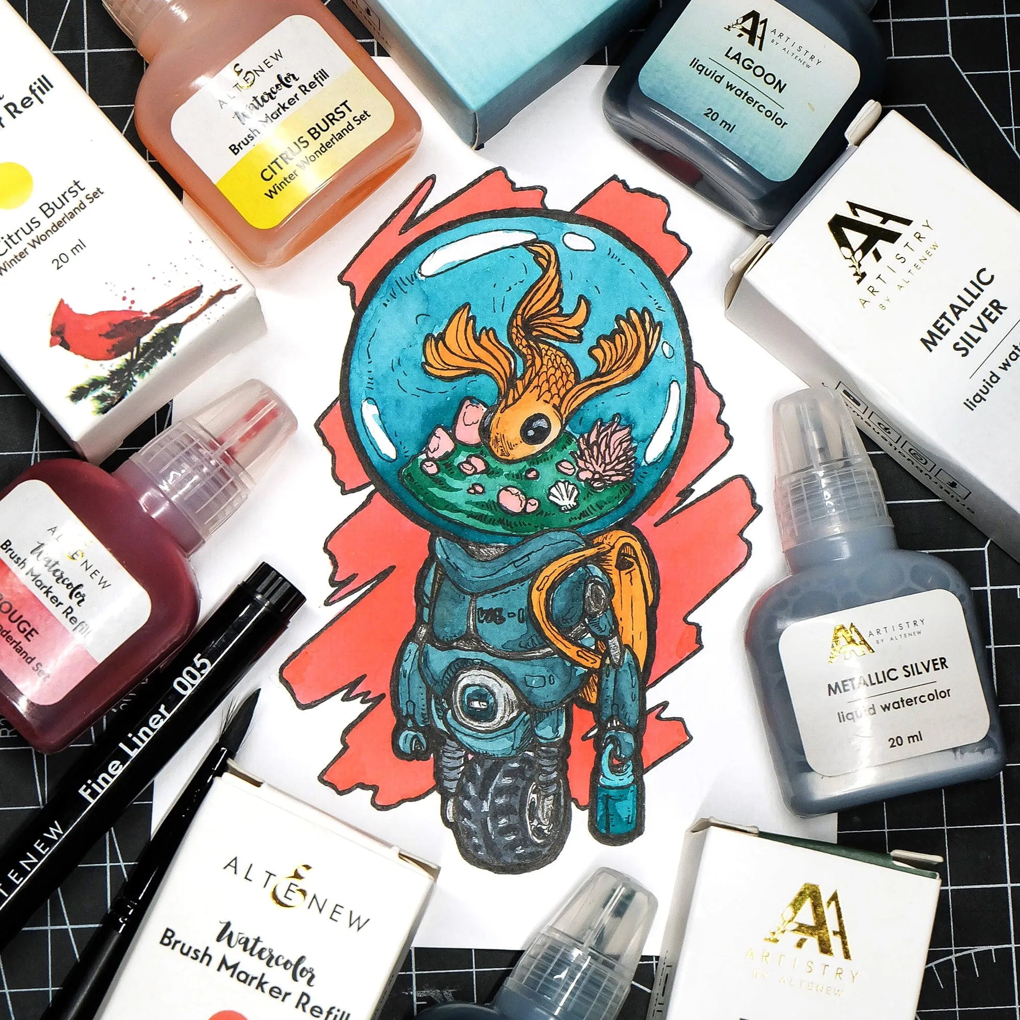 Rouge Liquid Watercolor - Brush Marker Refill