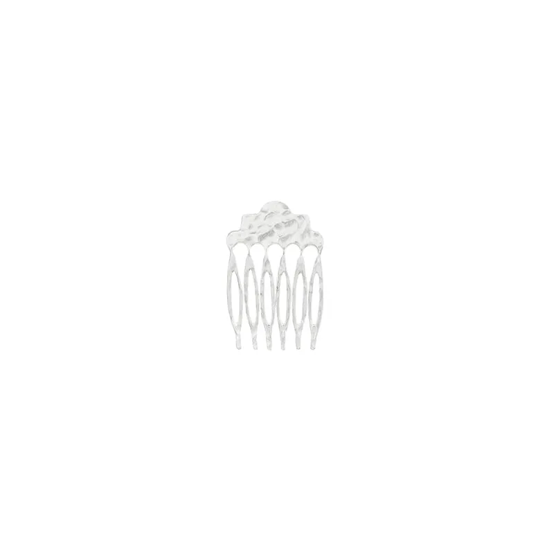 Scalloped Hair Comb in Silver  | Available to ship January 14, 2025