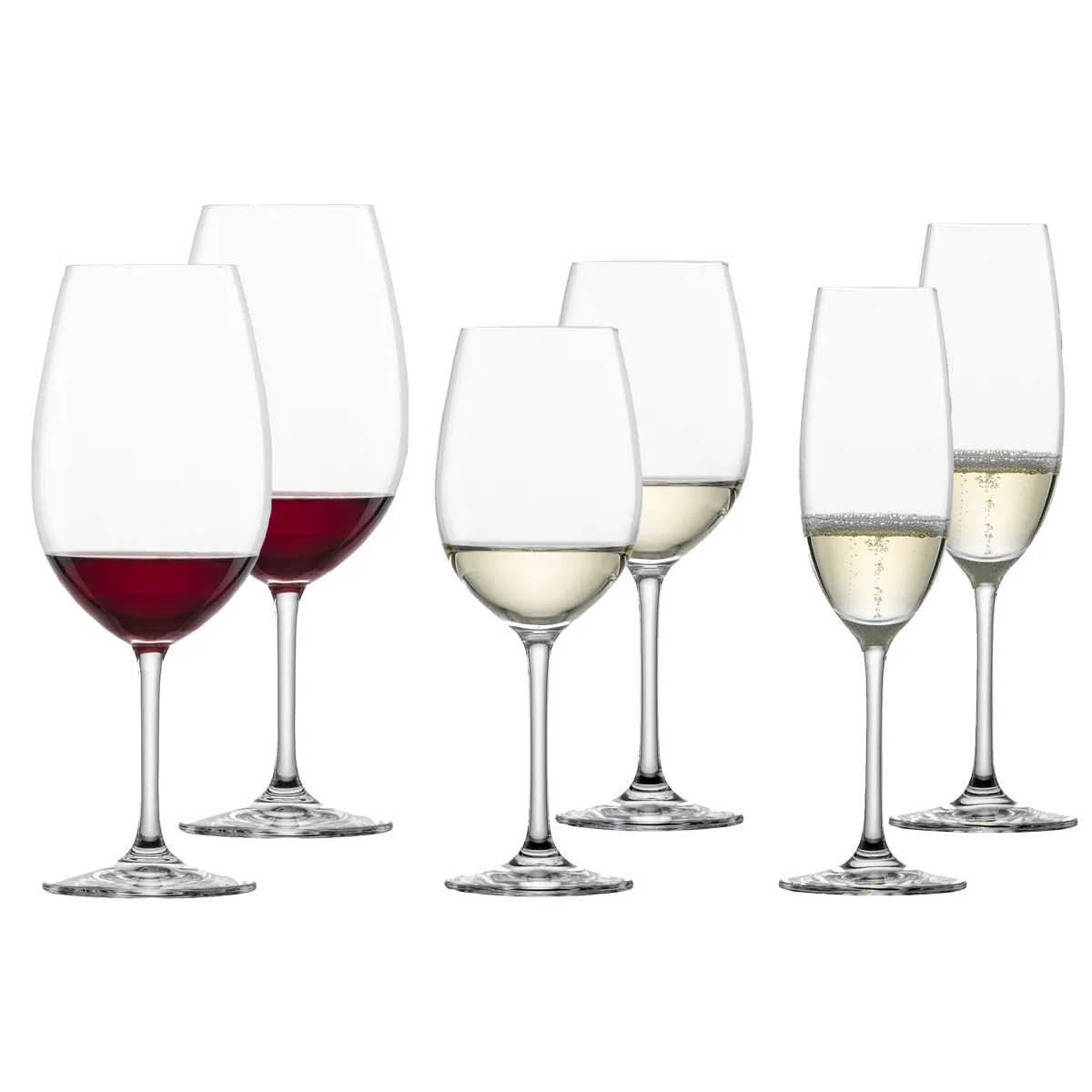 Schott Zwiesel Ivento Bordeaux, White & Champagne Glasses - Set of 6