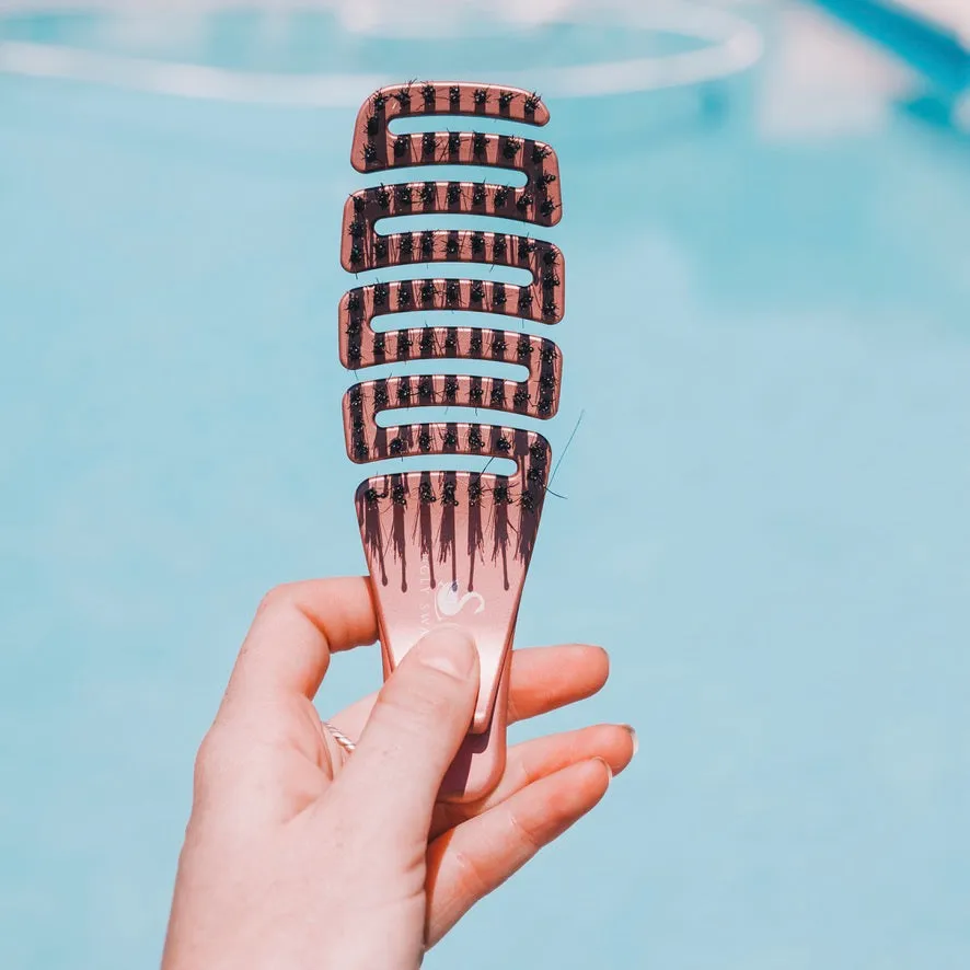 Scream-Free® Palm Hair Brush: Palm Flexi - Rose Gold