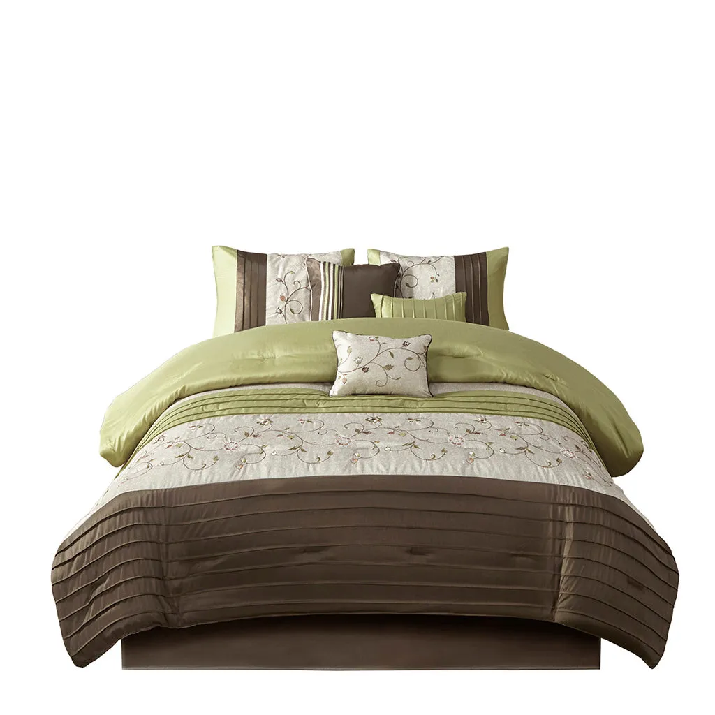 Serene Embroidered 7 Piece Comforter Set by Madison Park