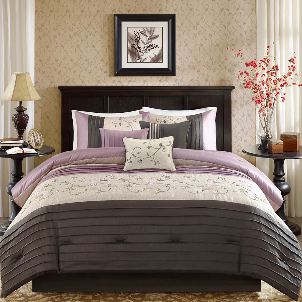 Serene Embroidered 7 Piece Comforter Set by Madison Park