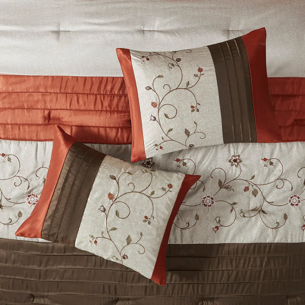 Serene Embroidered 7 Piece Comforter Set by Madison Park