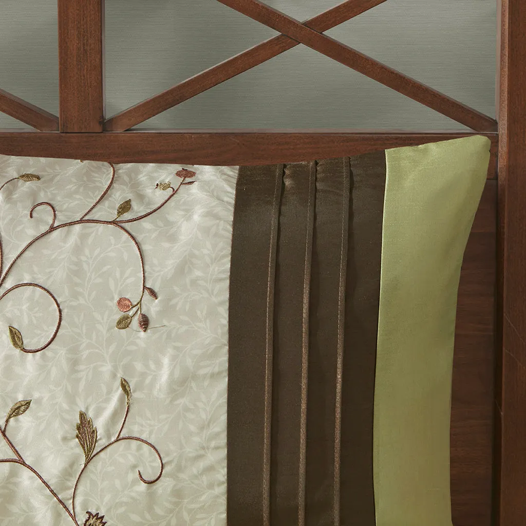 Serene Embroidered 7 Piece Comforter Set by Madison Park