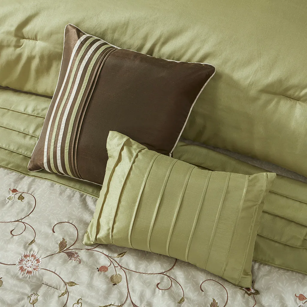 Serene Embroidered 7 Piece Comforter Set by Madison Park