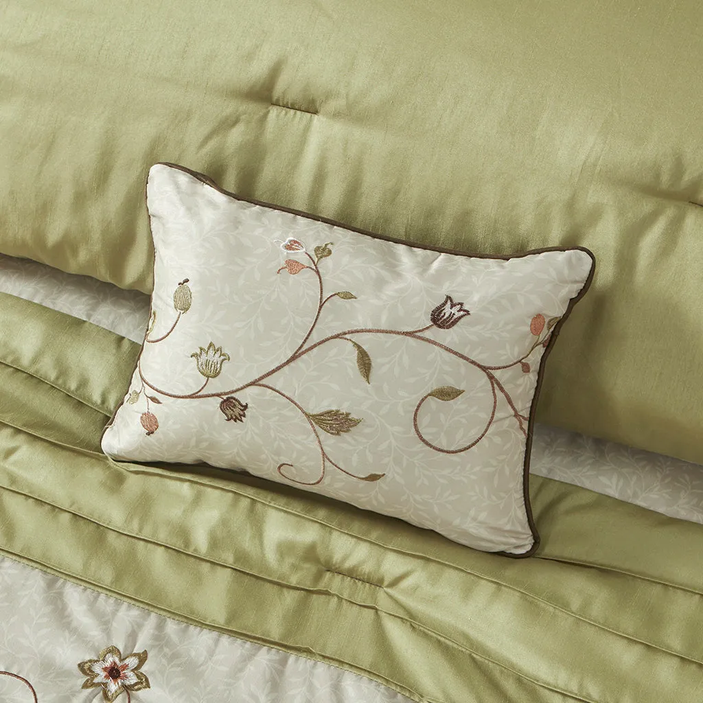 Serene Embroidered 7 Piece Comforter Set by Madison Park