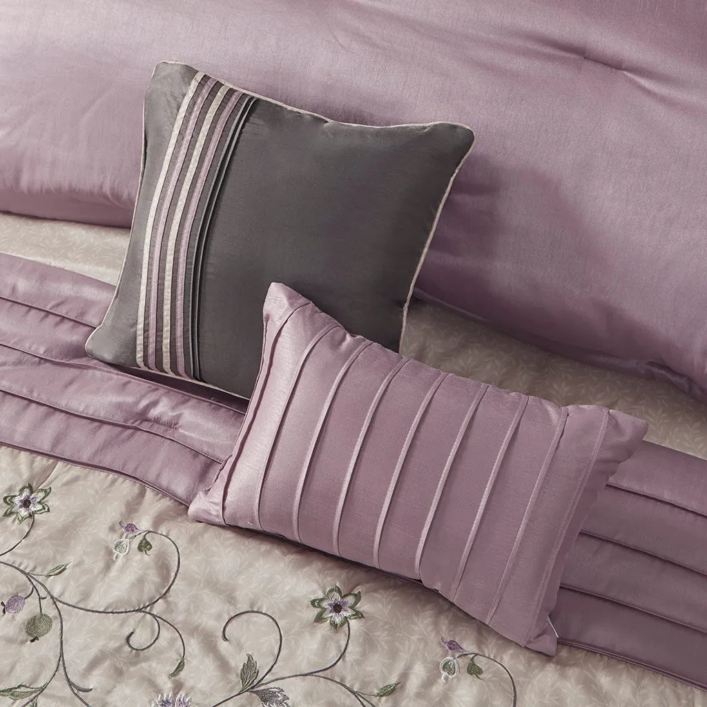 Serene Embroidered 7 Piece Comforter Set by Madison Park