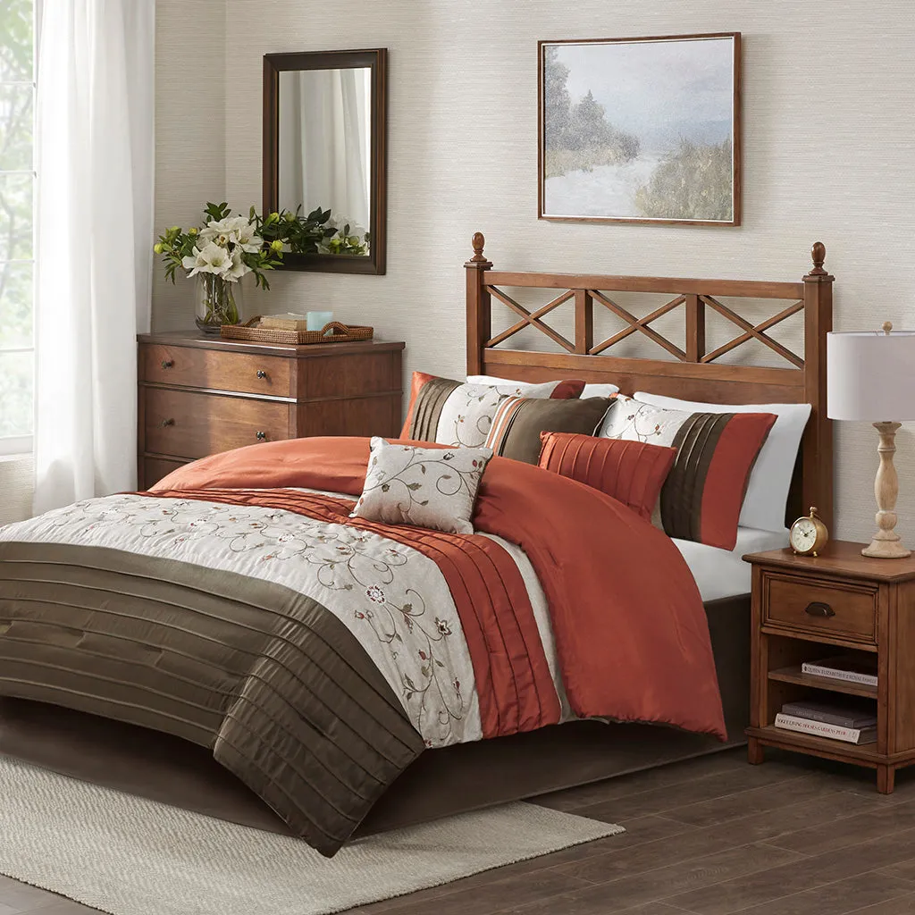 Serene Embroidered 7 Piece Comforter Set by Madison Park