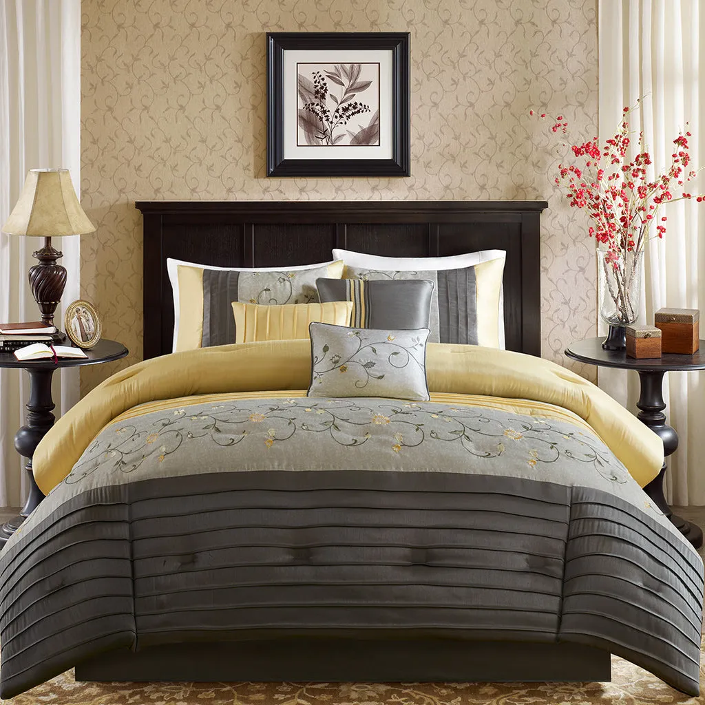 Serene Embroidered 7 Piece Comforter Set by Madison Park