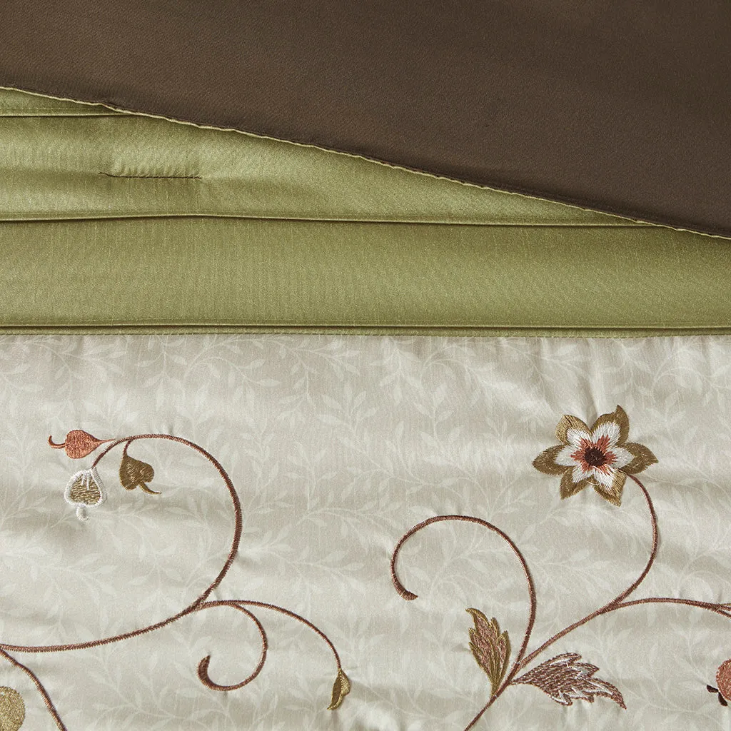 Serene Embroidered 7 Piece Comforter Set by Madison Park