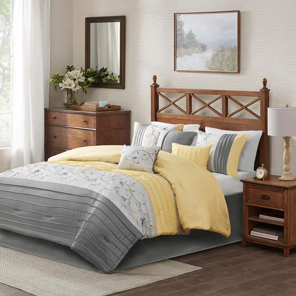 Serene Embroidered 7 Piece Comforter Set by Madison Park