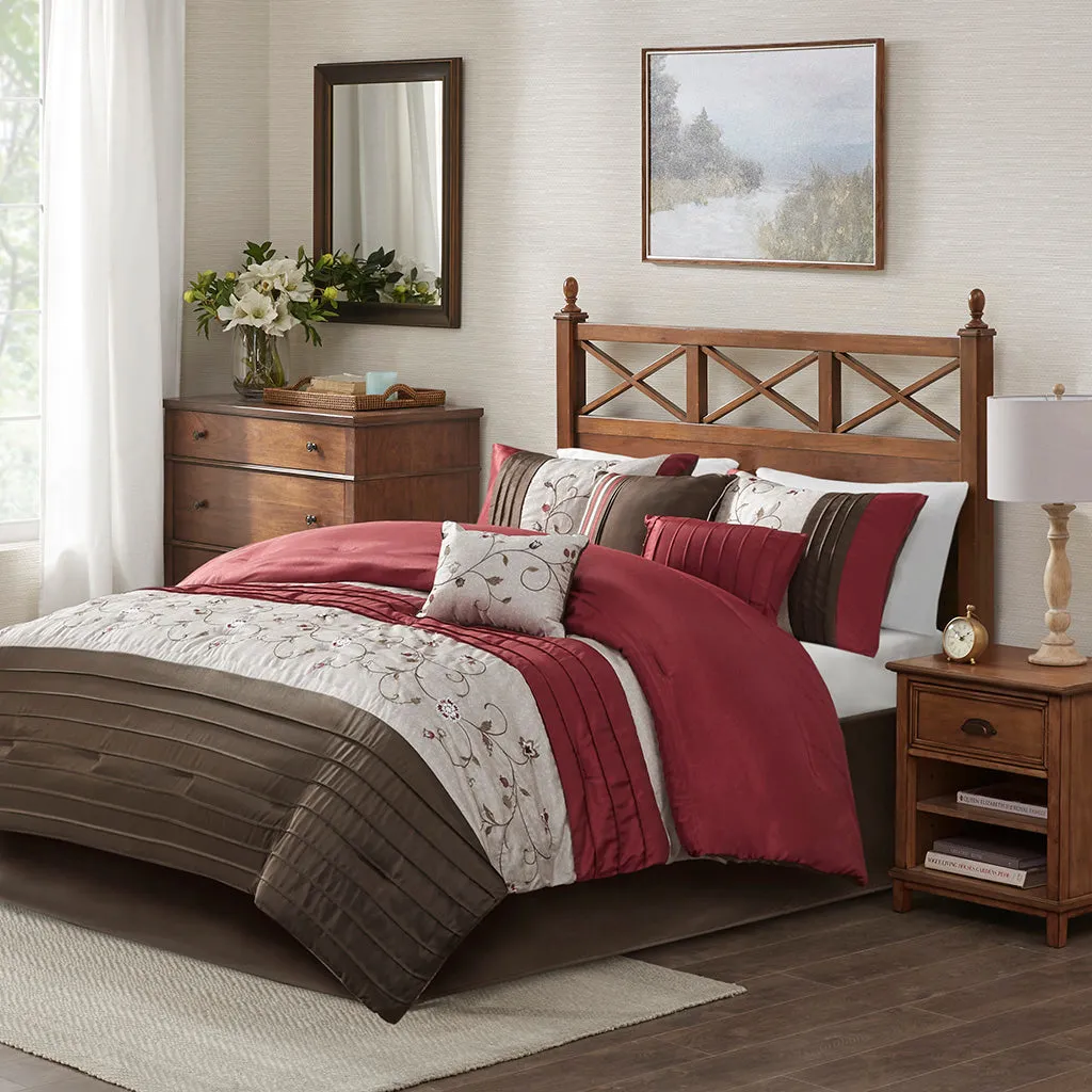 Serene Embroidered 7 Piece Comforter Set by Madison Park