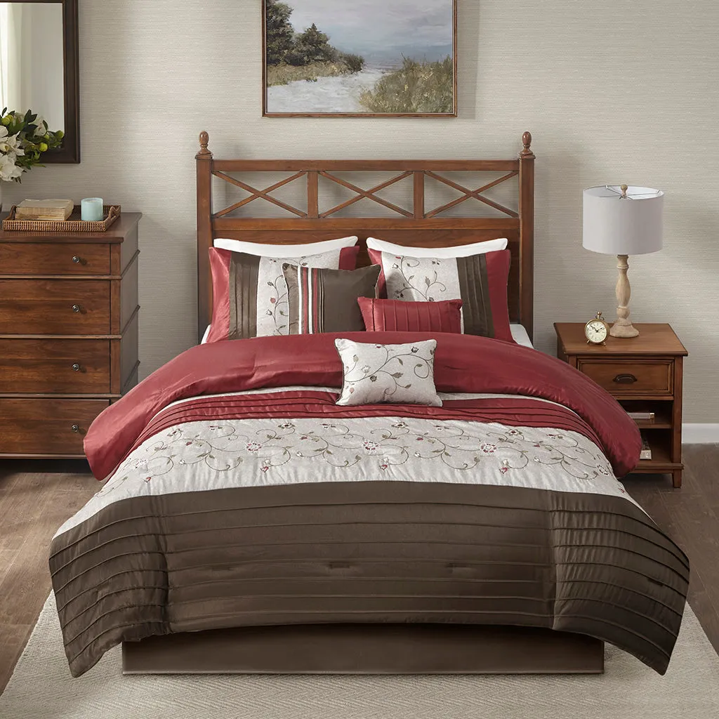 Serene Embroidered 7 Piece Comforter Set by Madison Park