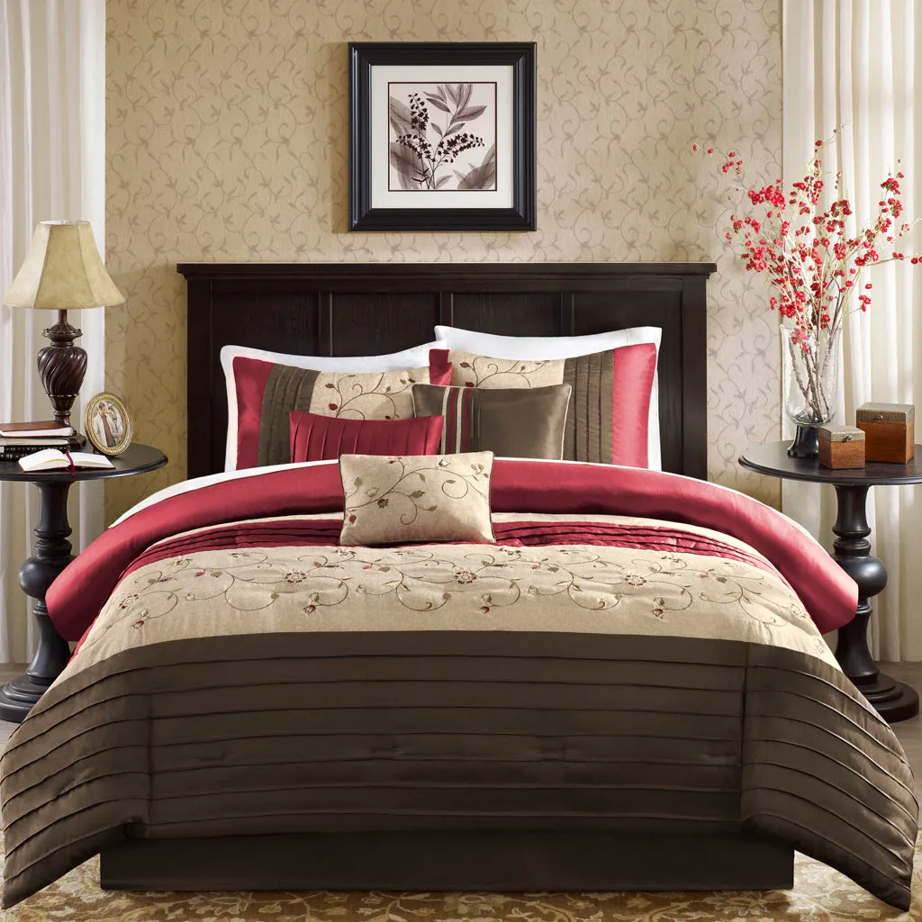 Serene Embroidered 7 Piece Comforter Set by Madison Park