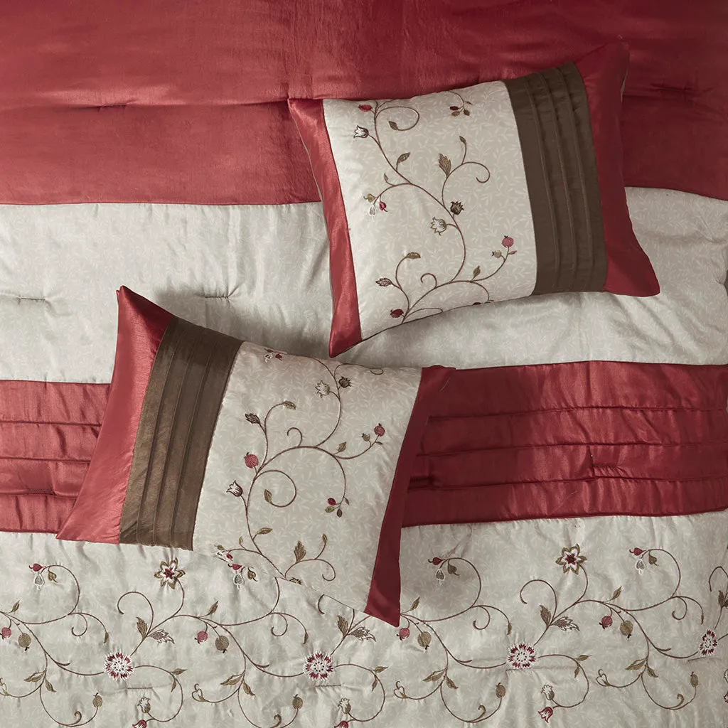 Serene Embroidered 7 Piece Comforter Set by Madison Park