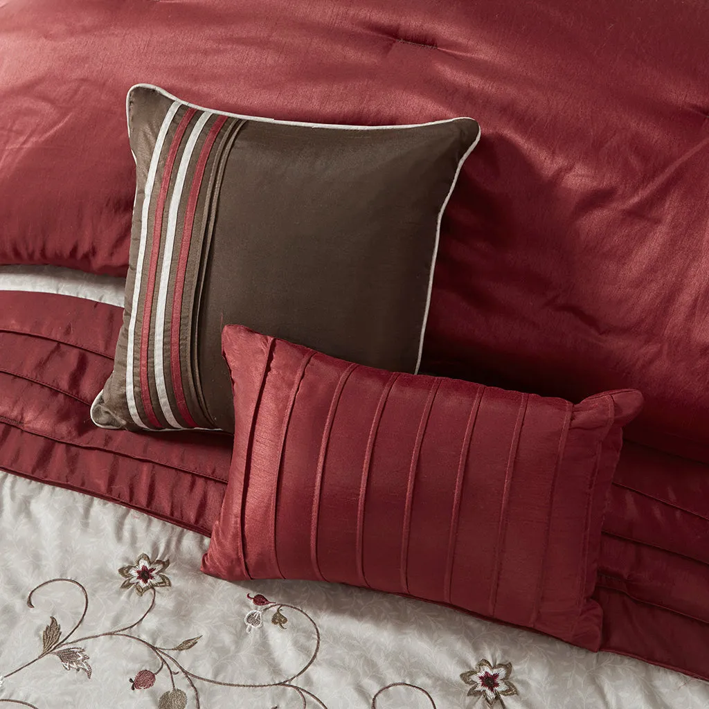 Serene Embroidered 7 Piece Comforter Set by Madison Park