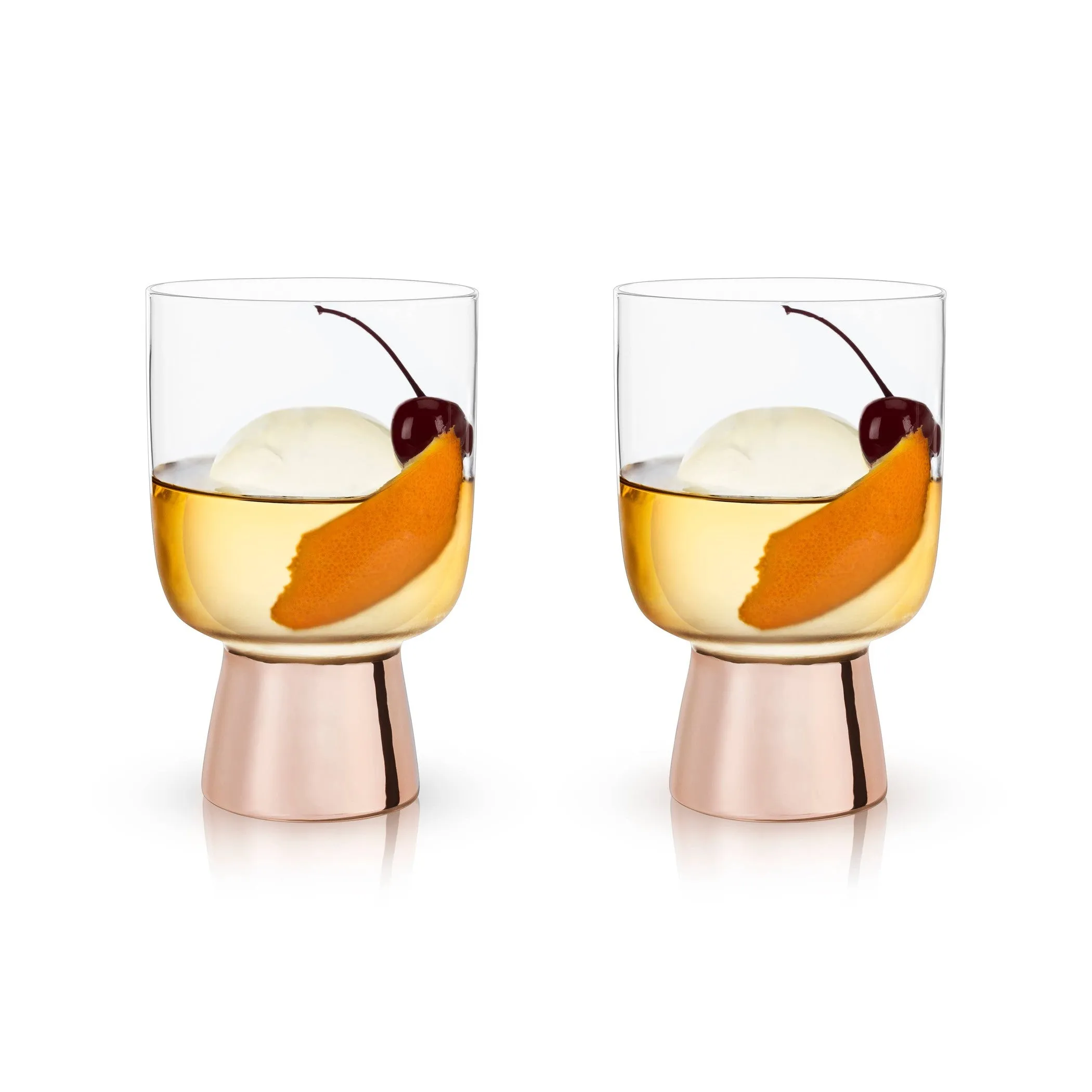 Set of 6 Raye Copper Footed Cocktail Tumblers in Gift Box