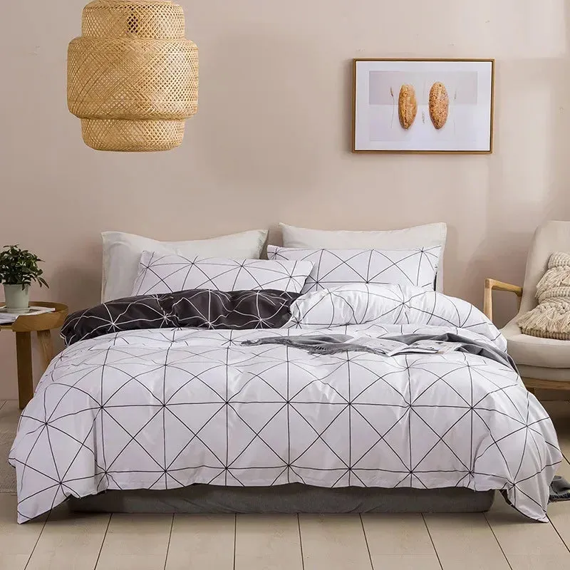 Soft Queen Bedding Set with King Duvet Cover – Affordable Single/Double Quilt Cover, Comfortable Bed Set