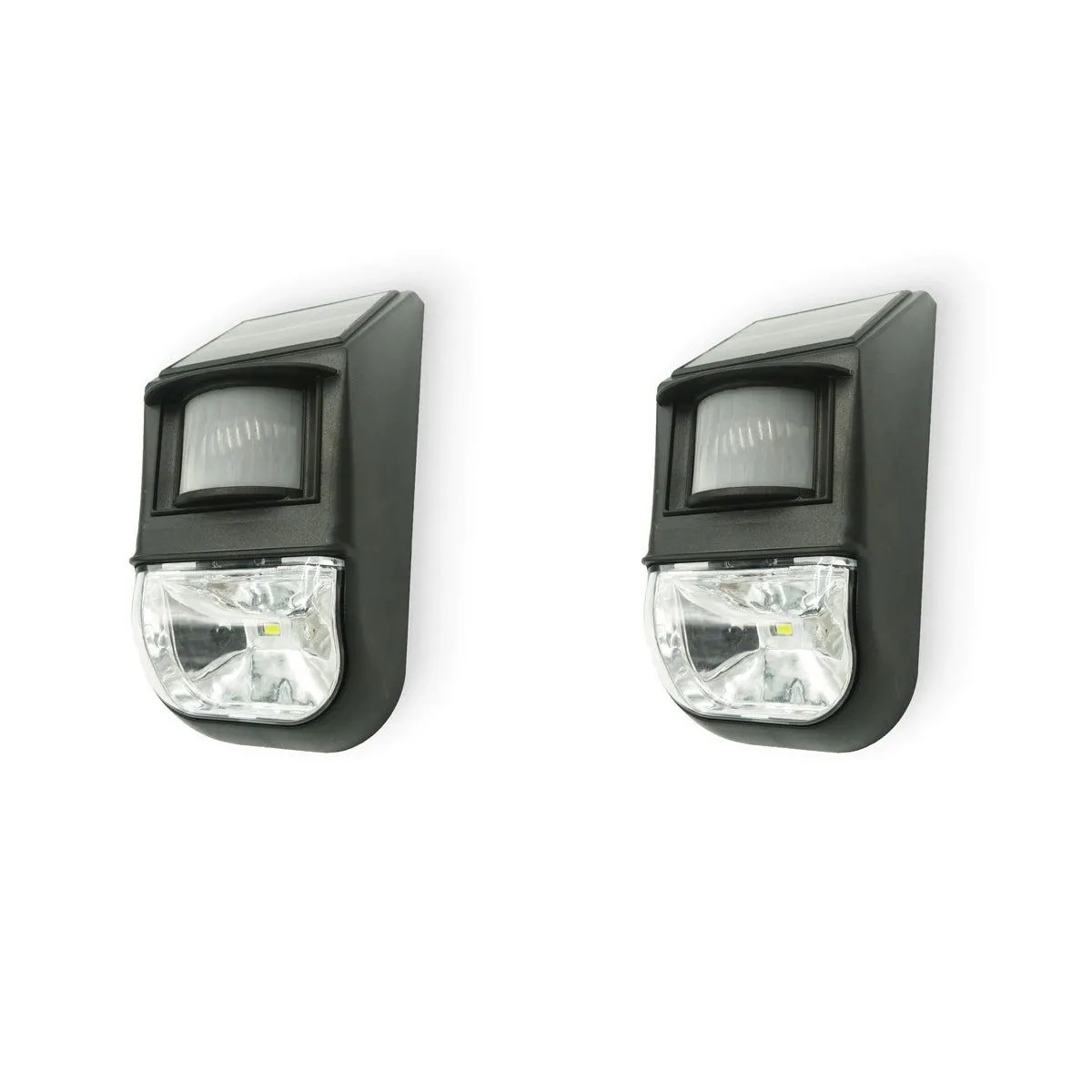 Solar Motion Sensor Light Two Pack, Detects Motion, Rechargeable