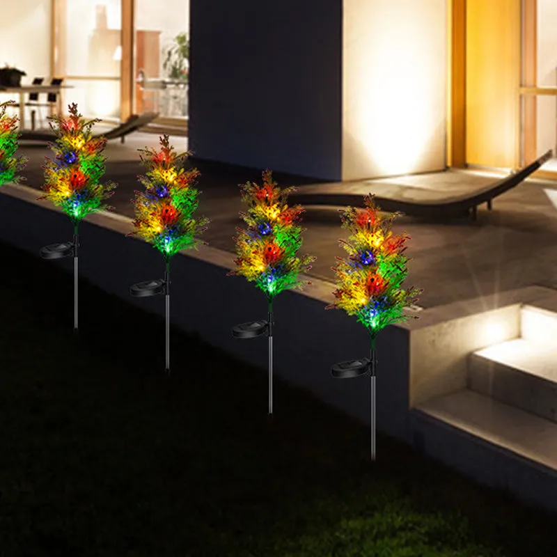 Solar-powered Christmas tree lights for the garden - 2 pcs