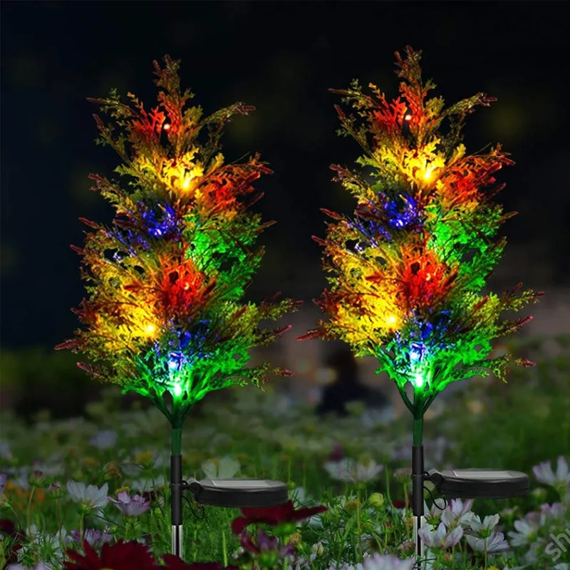 Solar-powered Christmas tree lights for the garden - 2 pcs