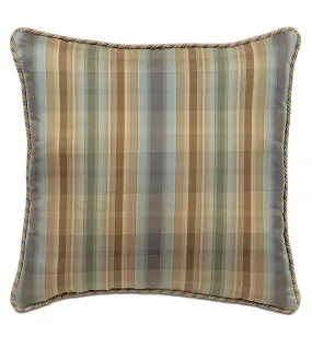 Spa Plaid Throw Pillow Cover 18x18