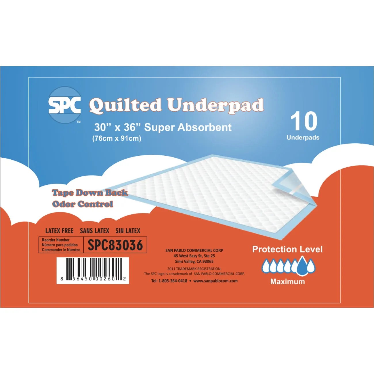 SPC Disposable Bed Pads 30 x 36 Super Absorbent (100 count)