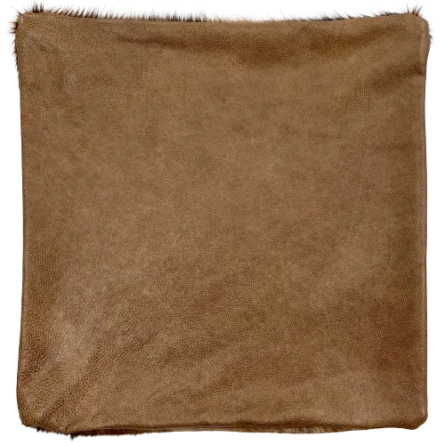 Square Pillow Cover - Brown and Black Cowhide - 18" x 18" (PILC149)