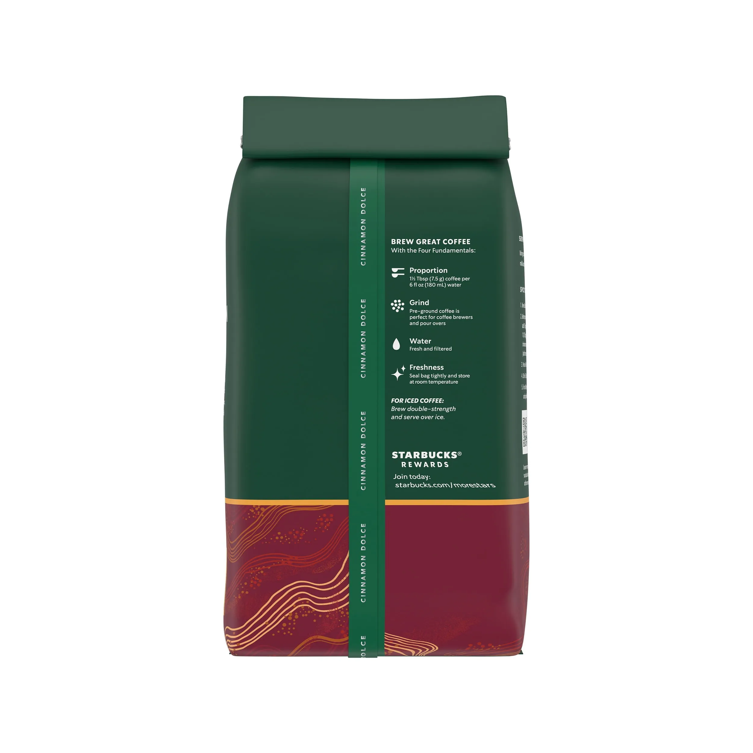 Starbucks Arabica Beans Cinnamon Dolce, Light Roast, Ground Coffee, 11 oz