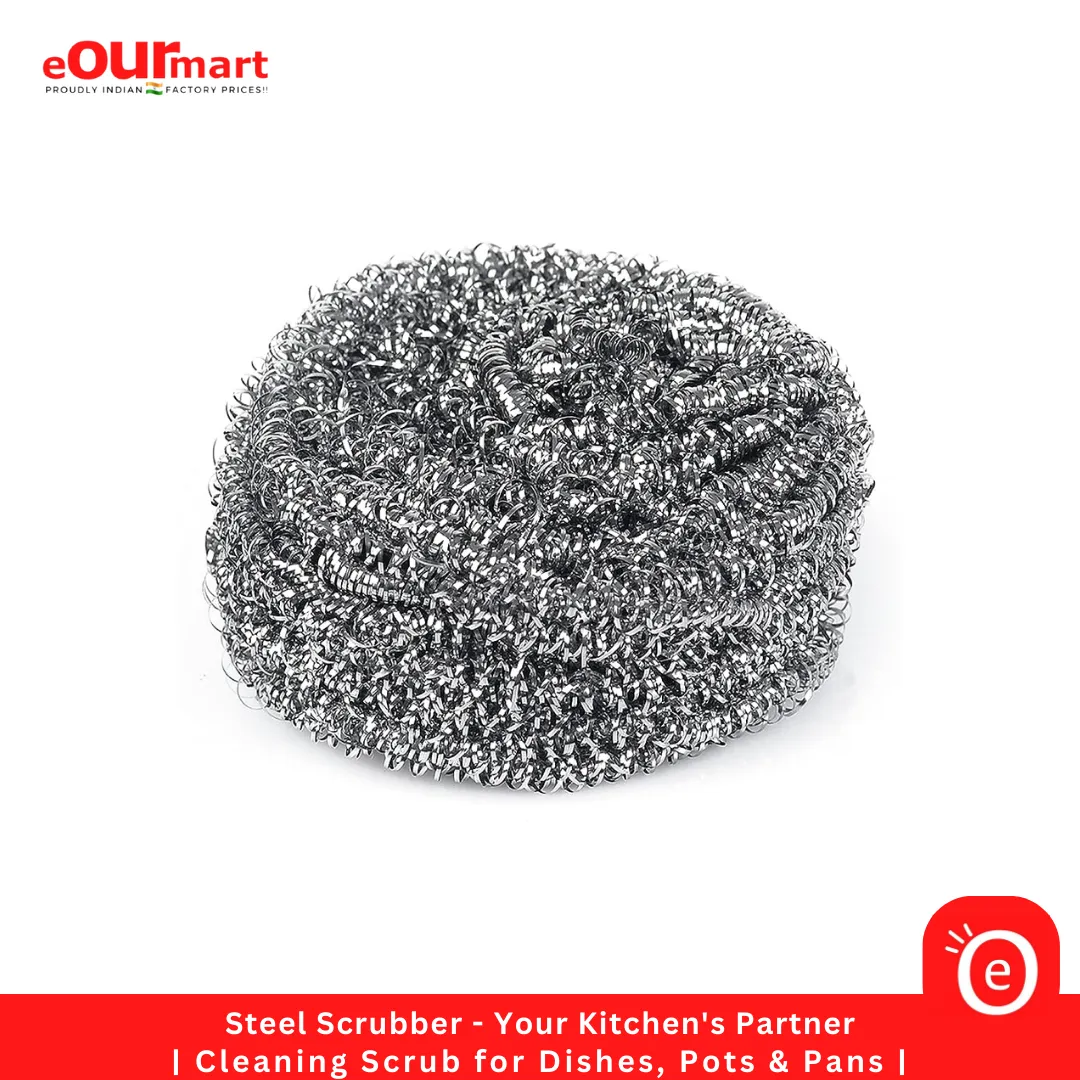 Steel Juna | Steel Scrubber For Utensils - Your Kitchen's Partner |  Cleaning Scrub for Dishes, Pots & Pans