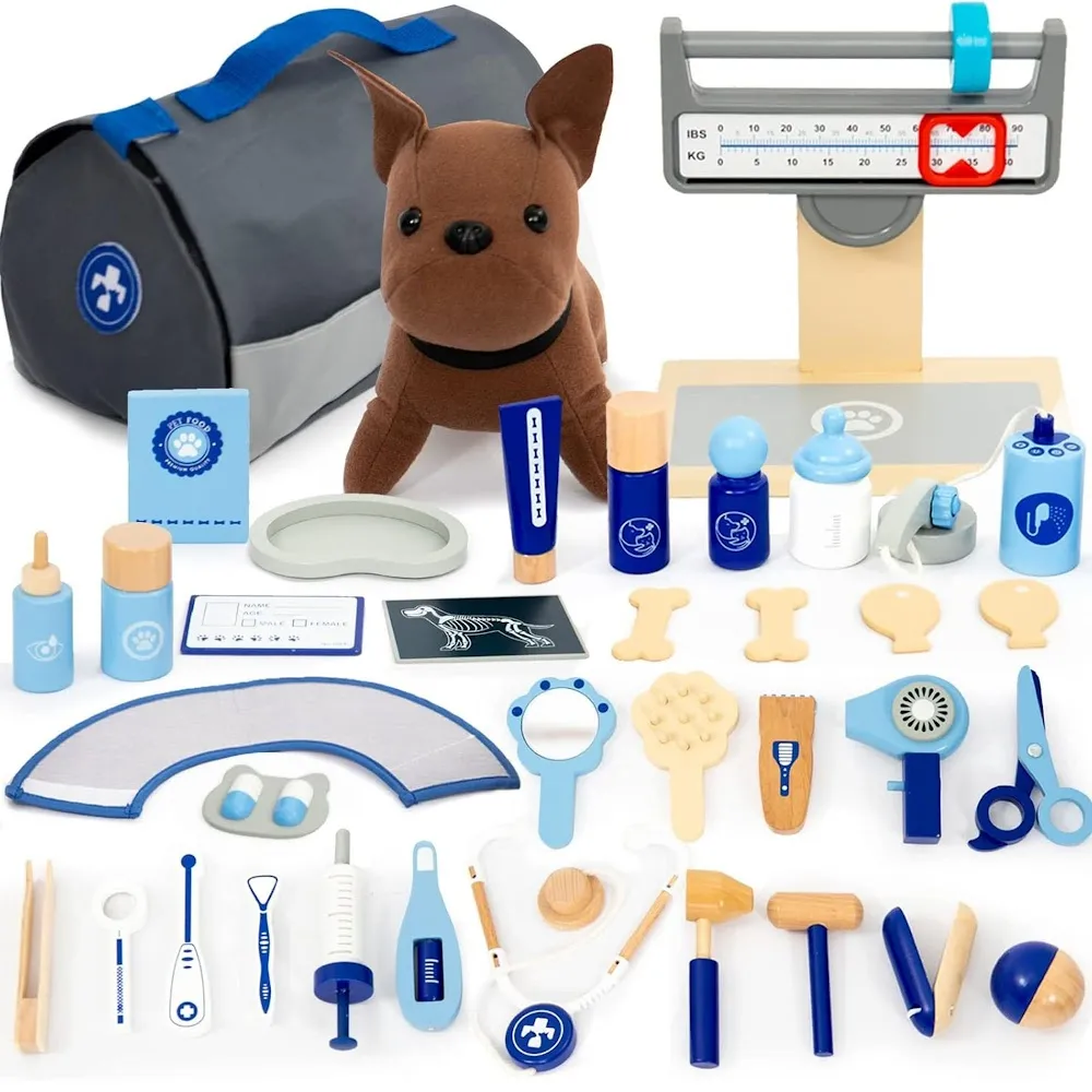 StitchesandTweed Veterinary Play Set Blue