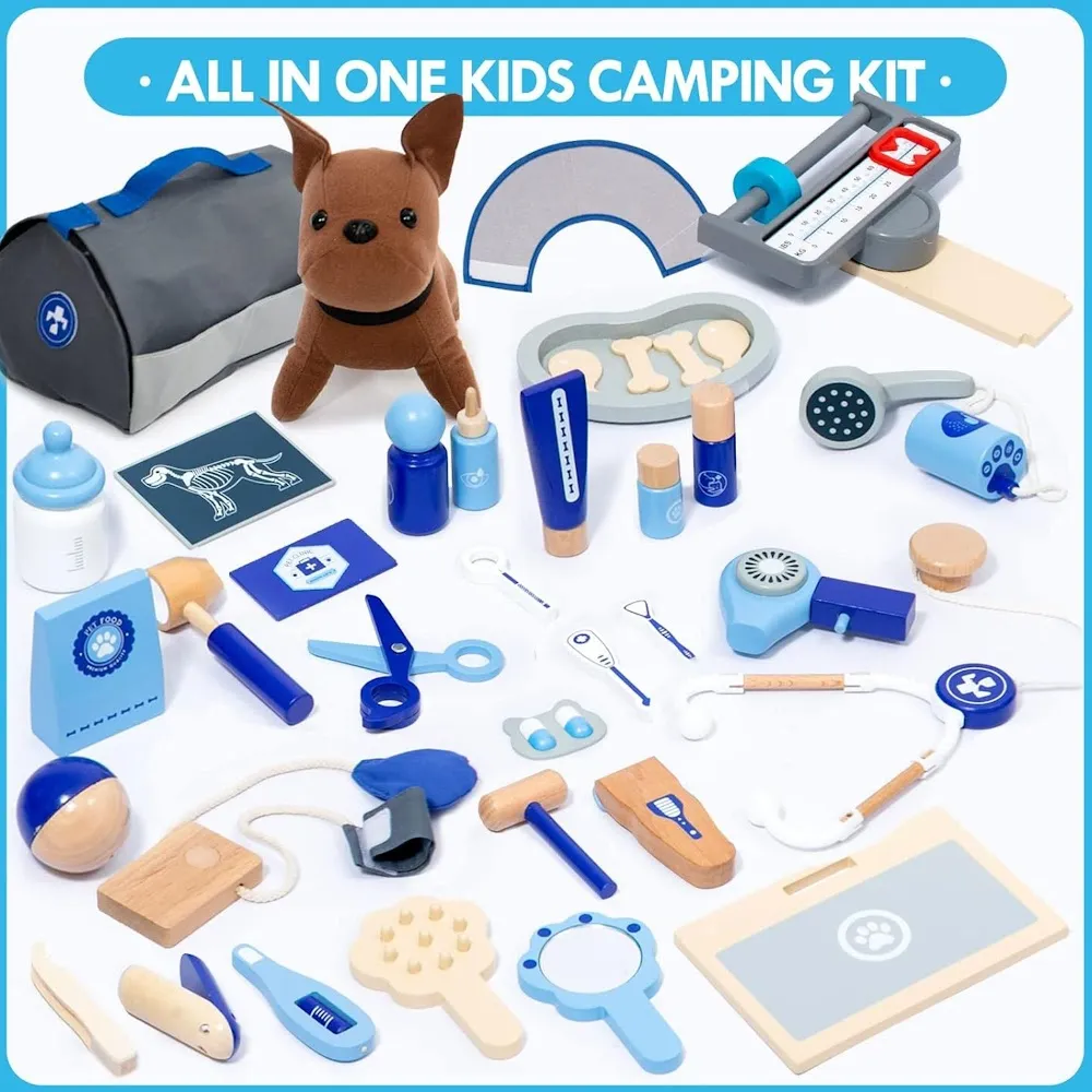 StitchesandTweed Veterinary Play Set Blue