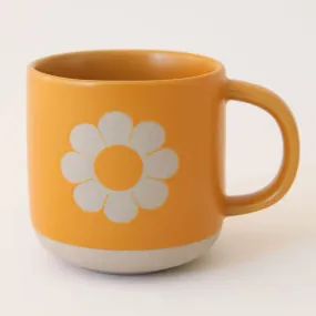 Stoneware Mug - Retro Flower