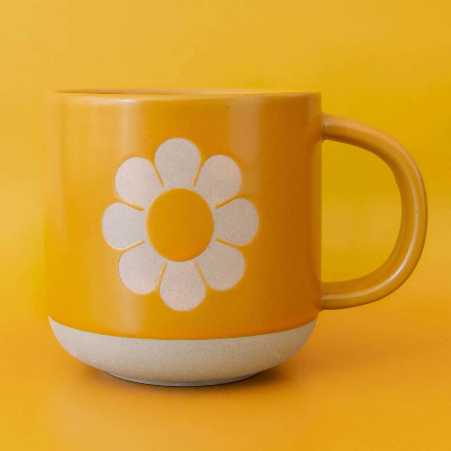 Stoneware Mug - Retro Flower