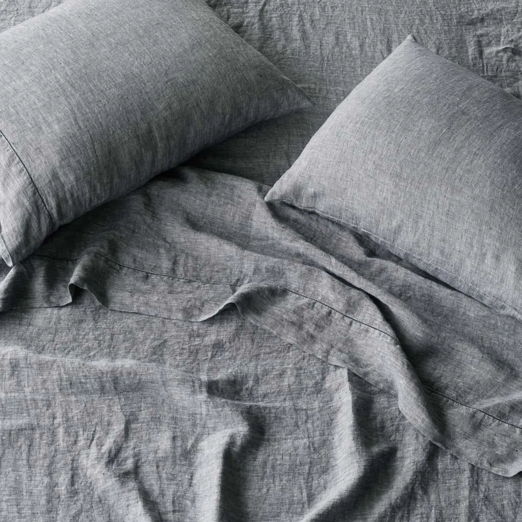 Stonewashed Linen Sheet Set