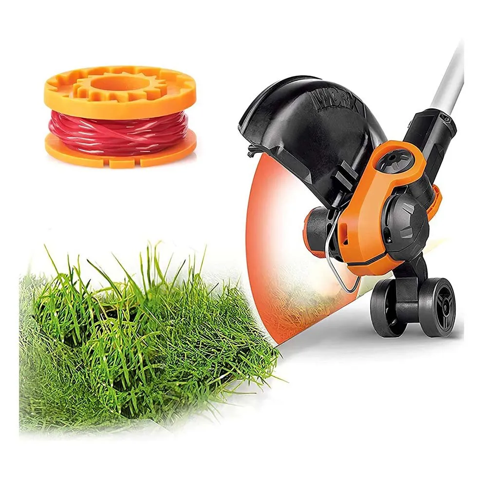 String Trimmer Spool Line and Cap Compatible with Worx | WG150 WG163 Trimmer Line 8 Pack and 1 Cap