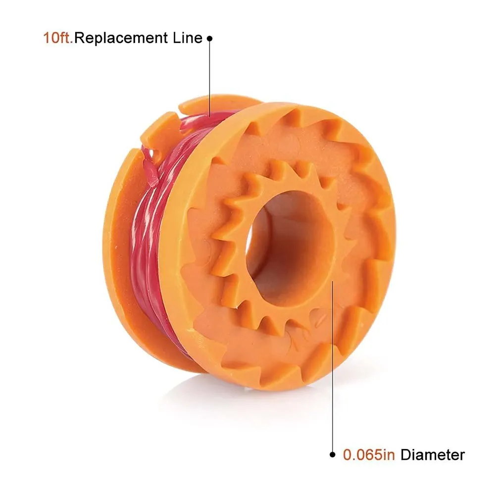 String Trimmer Spool Line and Cap Compatible with Worx | WG150 WG163 Trimmer Line 8 Pack and 1 Cap