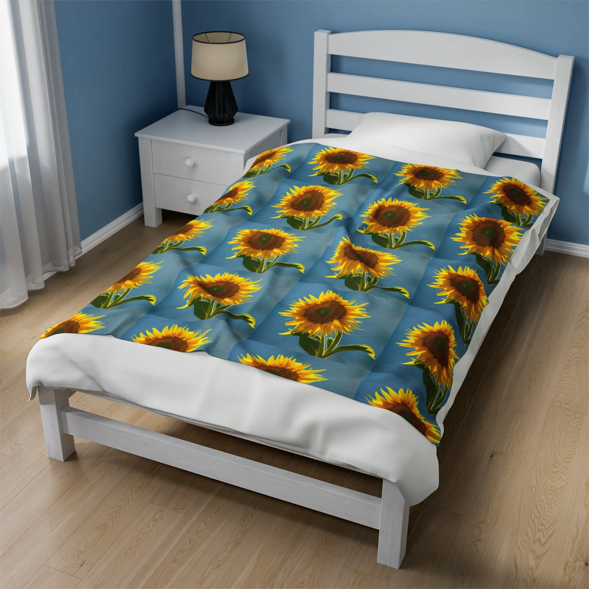 Sunflower Velvet Throw Blanket